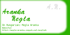 aranka megla business card